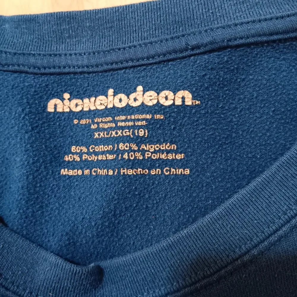 VINTAGE 90s NICKELODEON Sweatshirt Top Youth 2X Cartoon Wornin Pop Culture 1990s